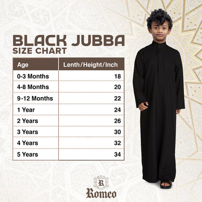 Black Embroidered Thobe