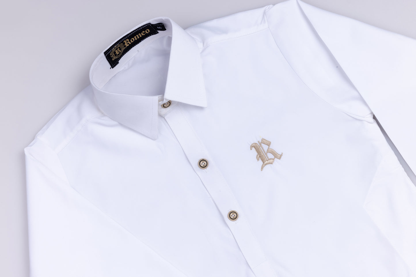 White Suit -  Shirt Collar