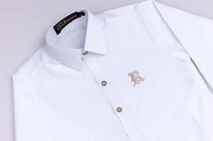 White Suit -  Shirt Collar